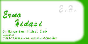 erno hidasi business card
