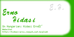 erno hidasi business card